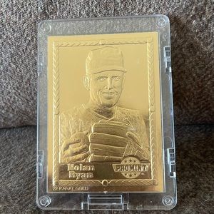 COPY - COPY - Nolan Ryan Pro Mint 1991 22K Gold Card Rangers Angels Astros